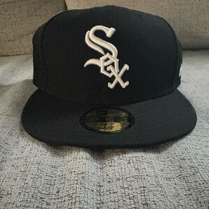 New Era Black Cap with White Embroidery